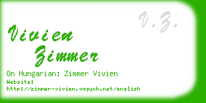 vivien zimmer business card